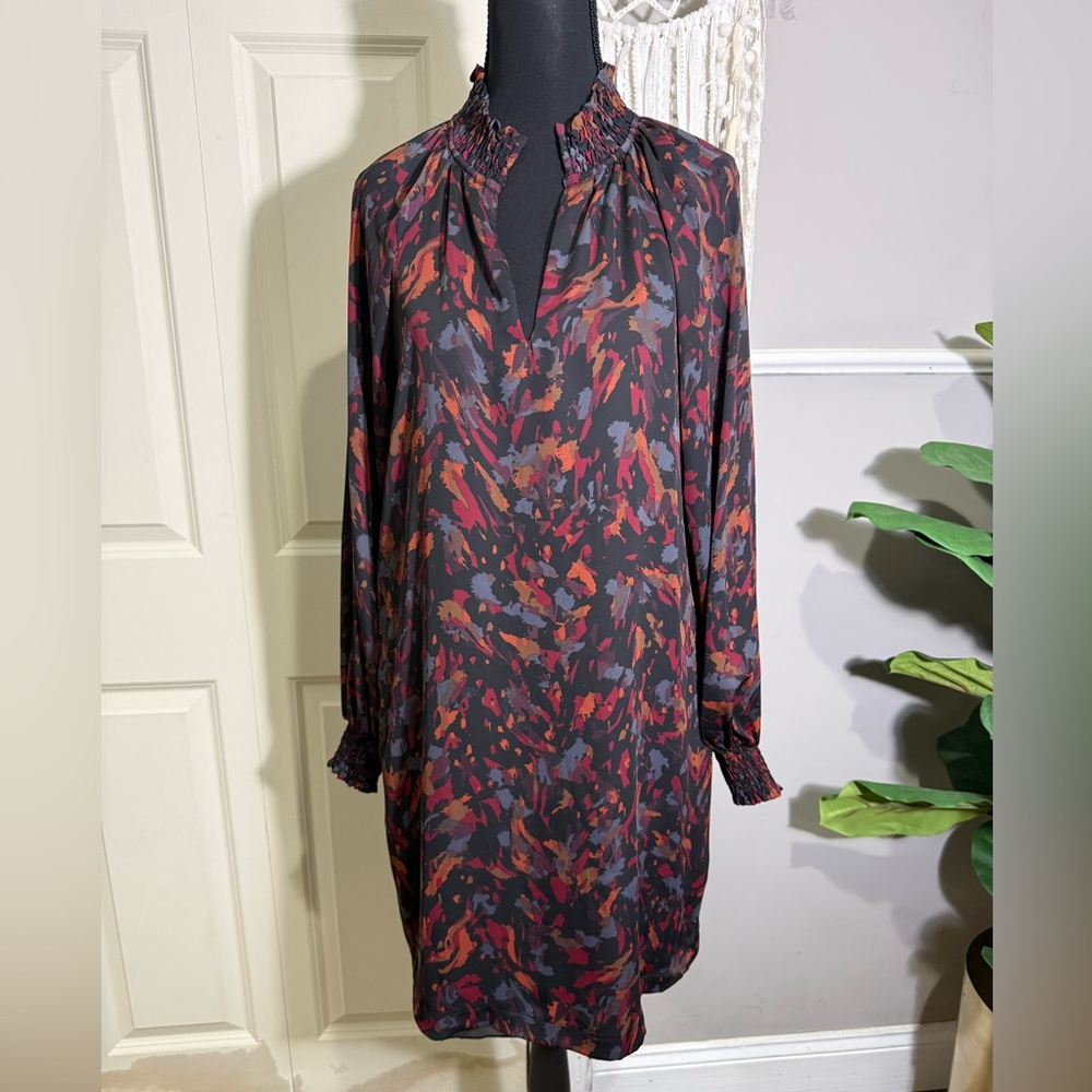 Allison Joy Multicolor Abstract Long Sleeve Dress size small